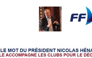 Mot du président Nicolas Hénard de La FFVoile 30.04.20 