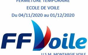 Fermeture temporaire école de voile 