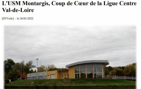 Article FFV sur l'USM Montargis Voile